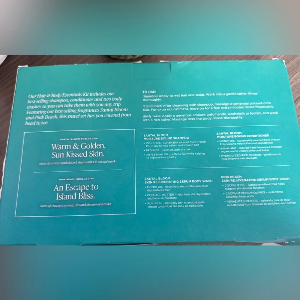 Essential Hair & Body Travel Set - Pink and Tan - Picture 3 of 4